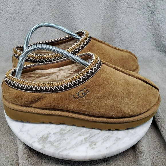 UGG Shoes Womens Size 9 Brown Suede Tasman Chestnut Slip On Clogs *Read* - Picture 4 of 11